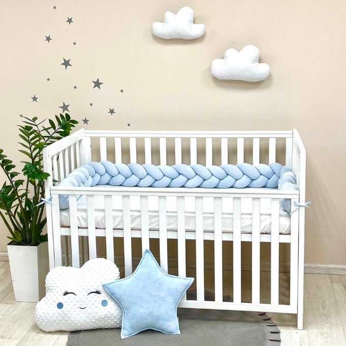 Protectie laterala patut bebe albastru (5)